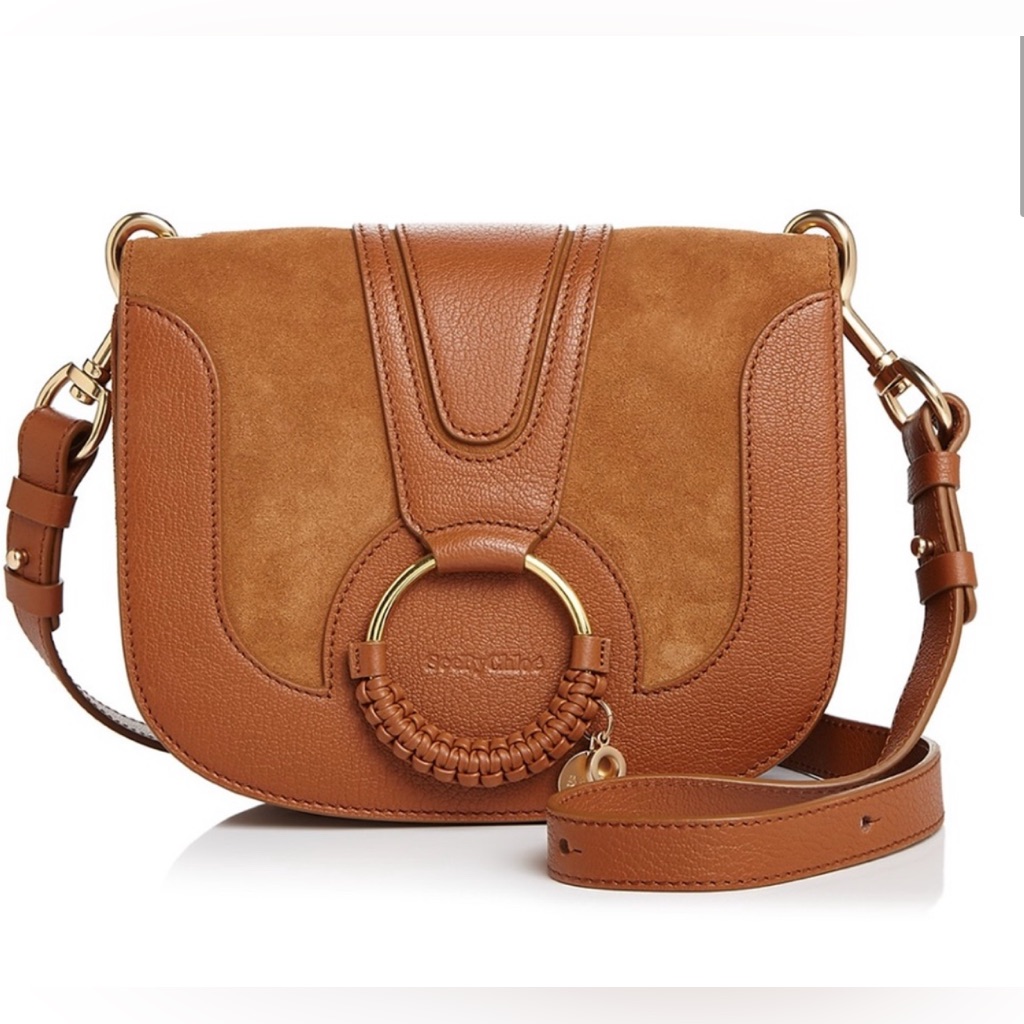 See By Chloe Hanna Tan And Brown Leather Clutch
